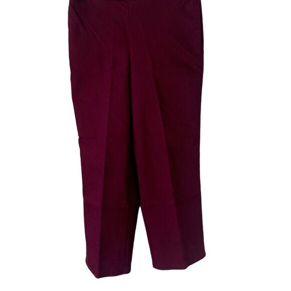 Pre Owned Women’s Alfred Dunner Petite Elastic Waist Cranberry Red Pants SZ 10P - Picture 5 of 7